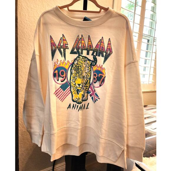 DEF LEPPARD NWT XX-Large Licensed Merchandise Band Sweatshirt in Almond - Picture 1 of 3